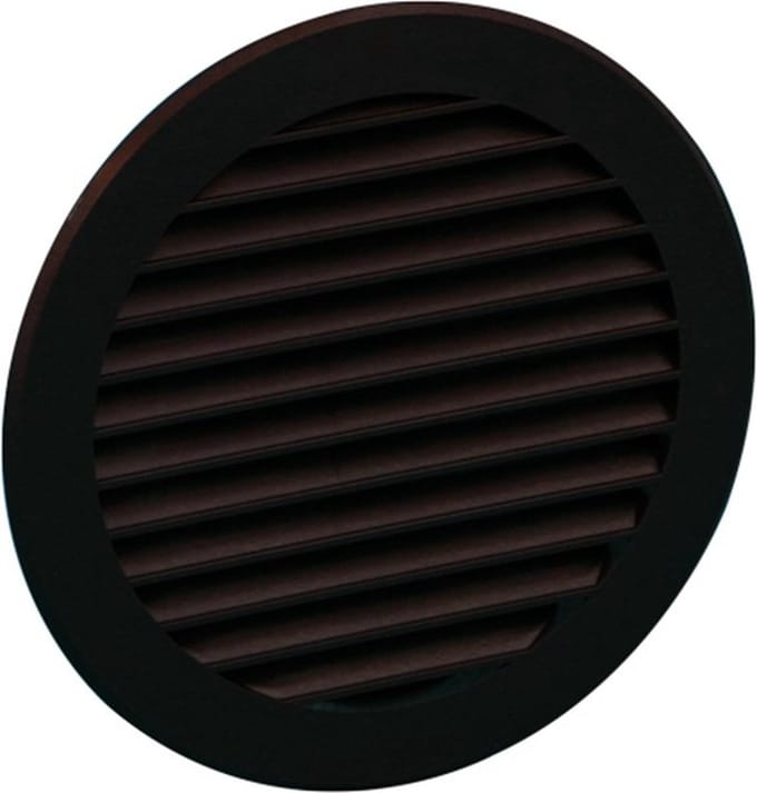 Nedco schoepenrooster 125mm - rond - kunststof - bruin