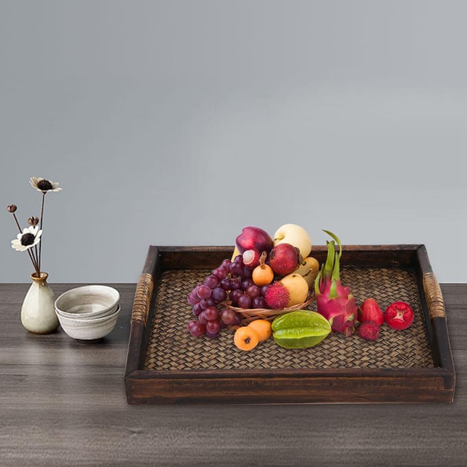 Multifunctionele Serveerschaal Bord voor Theeservies Fruit Snoep Eten Thuis Hotel black