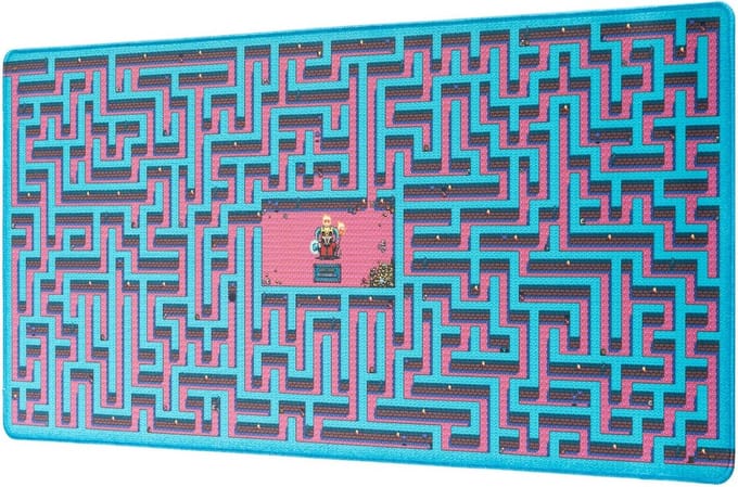 XXL Gaming Muismat Bureauonderlegger met Maze Design