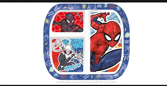 Spiderman vakken bord, Spiderman bord, Kunststof bord,