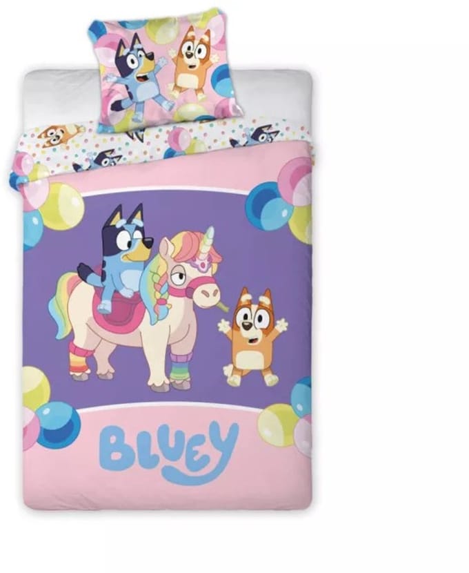 Bluey Dekbedovertrek magical party 140 x 200 cm - katoen