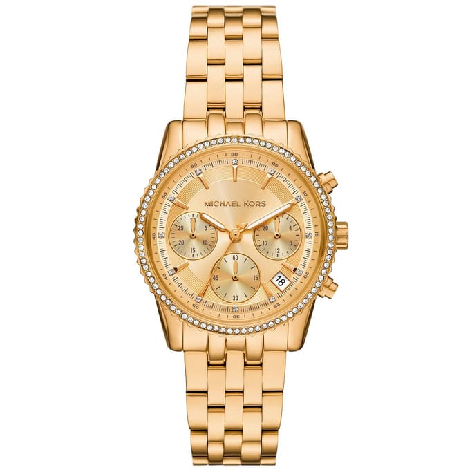 Michael Kors Bryant MK7530 Horloge - Staal - Goudkleurig - Ø 35 mm