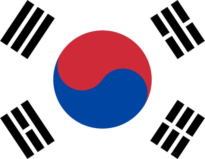 Vlag Zuid-Korea 300x450cm