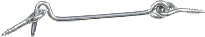 AMIG windhaak - staal - zilver - L7.5 cm - D4 mm - met schroefoog - windhaken