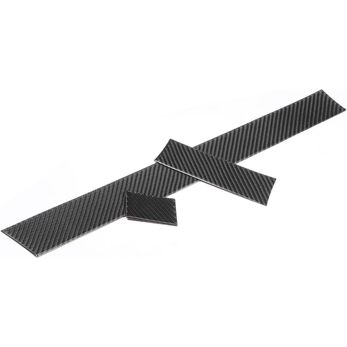 3 stuks Koolstofvezel Dashboard Paneel Sierlijst Cover Decoratie Geschikt voor 5 Serie E60 E61 2004-2010 black