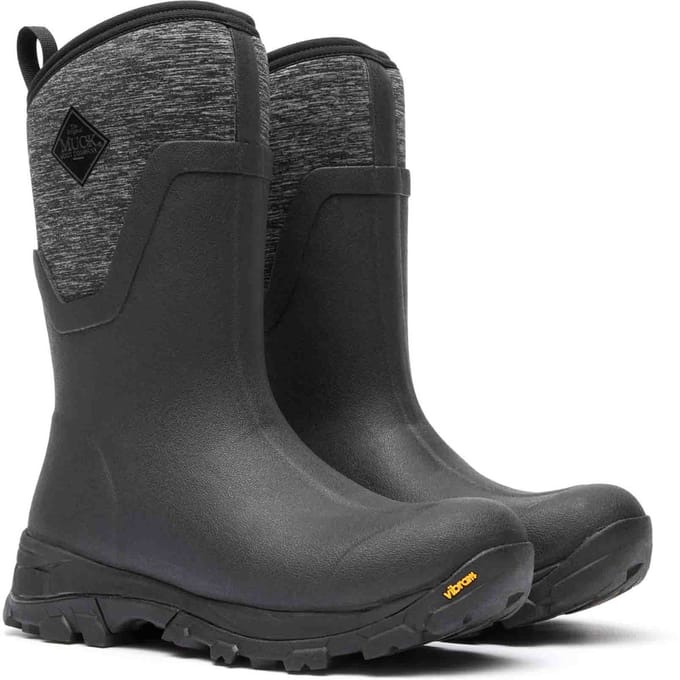 Muck Boot Arctic Ice Mid | Zwart/Jersey Heather - Regenlaarzen - Maat 37 -