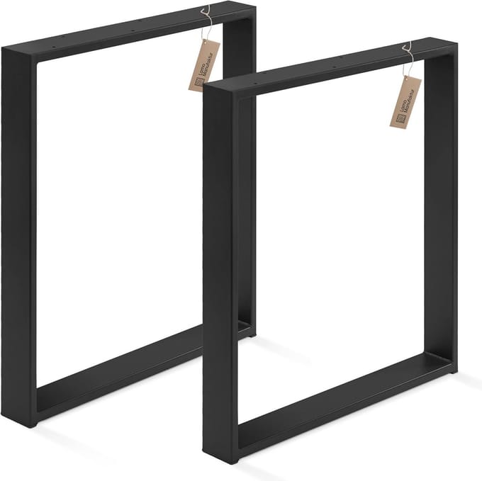 Set van 2 Stalen Tafelpoten voor Eettafel of Bureau - Rechte Lijn en Stabiele Constructie