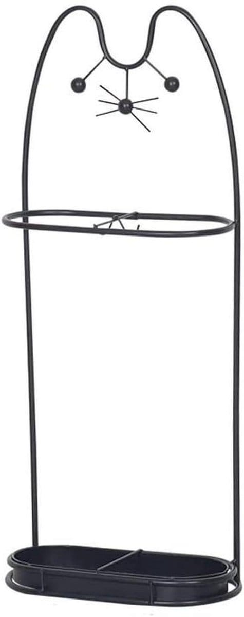 Paraplustandaard - Parapluhouder - Entree Organiseren - Stalen Constructie - 30x16x70cm - Zwart