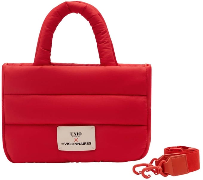 Unio Hamburg x Les Visionnaires handtas schoudertas Puffy Unio Cortina Cherry rood