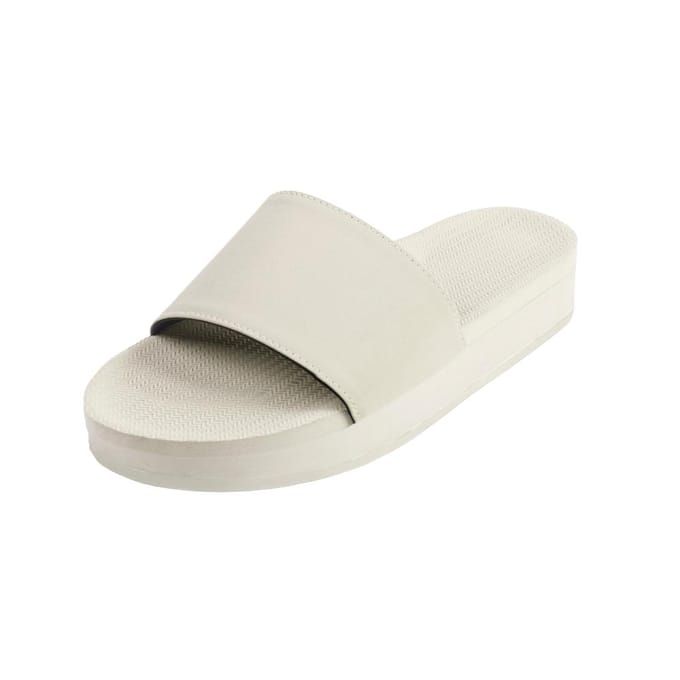 Sandale Plateforme Indosol   Sel de Mer Platform Slide - Sea Salt/Sea Salt (W4-5) white