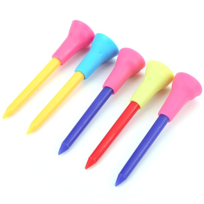 5 Stuks/Pak Golf Tees Plastic Balhouder Rubberen Kussen Buitensporten Trainingsaccessoires blue