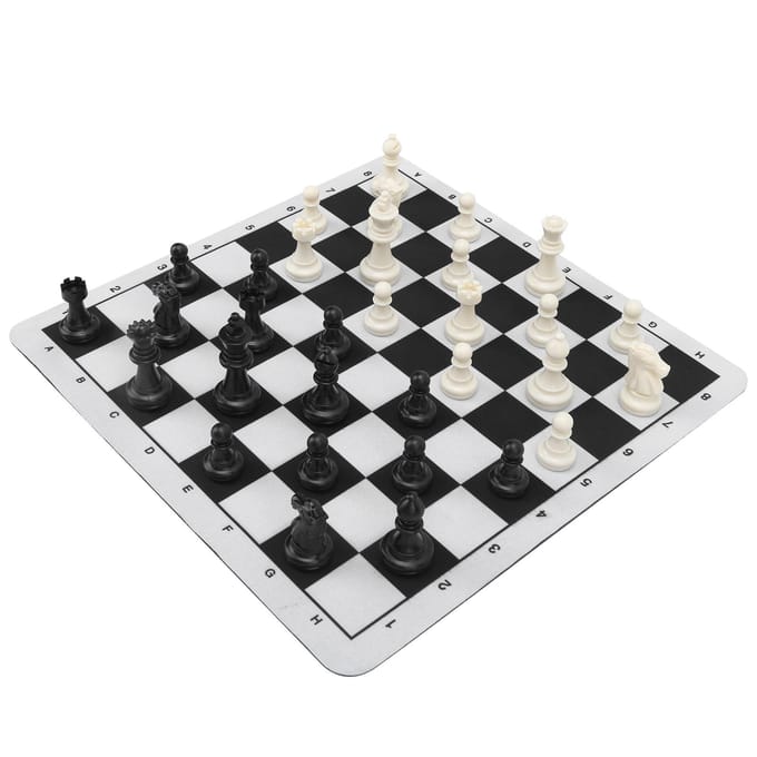 Internationale Standaard Schakspel Set Competitie Grote Plastic Schakset met Schaakbord white
