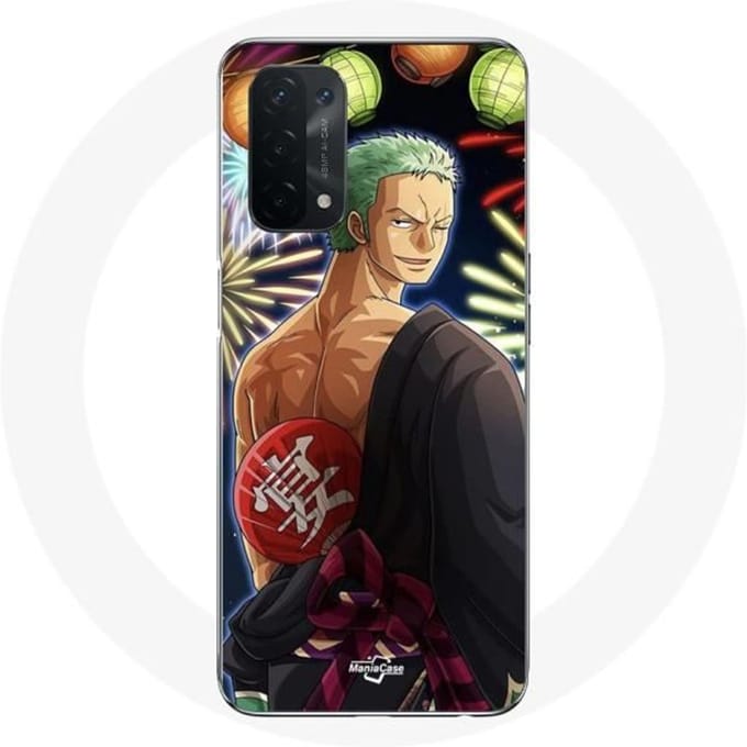 Coque pour Oppo A54 5G One Piece Joyeux noël Zoro Anime Manga