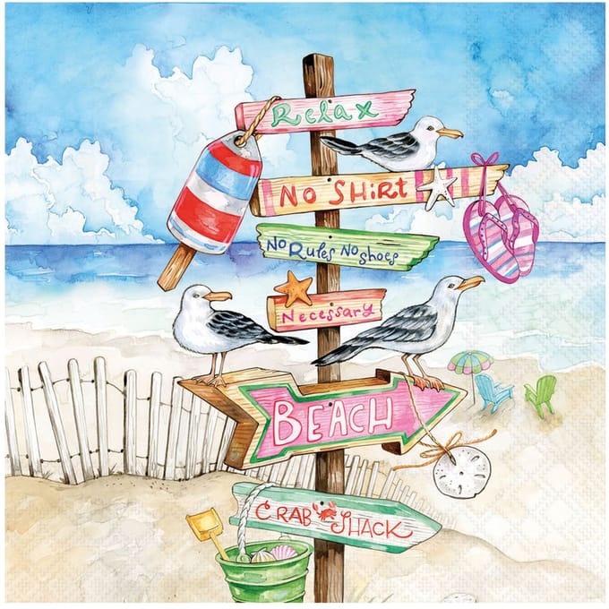 Servet "Seaside Signs"