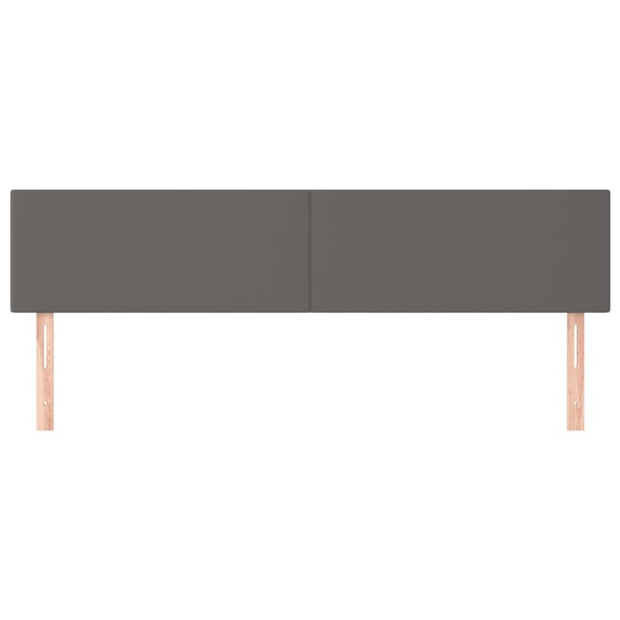 vidaXL - Hoofdborden - 180x5x78/88 - cm - kunstleer - grijs