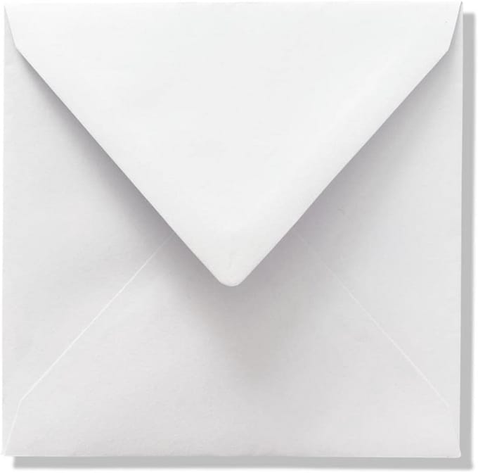 1000 Witte Vierkante Enveloppen 14x14 cm FSC Gecertificeerd Papier