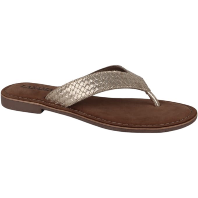 Lazamani Dames Slippers 75.806 Gold Maat 37