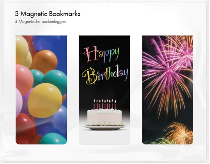 Boekenlegger Magnetisch Set van 3 – Happy Birthday – Museum Editions