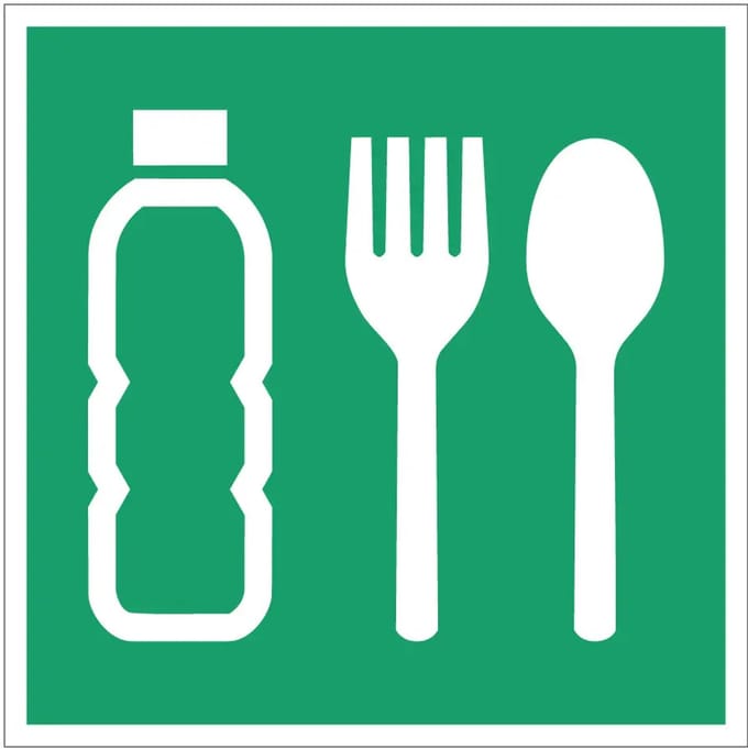 Noodrantsoen eten sticker - E074 | 30 x 30 cm