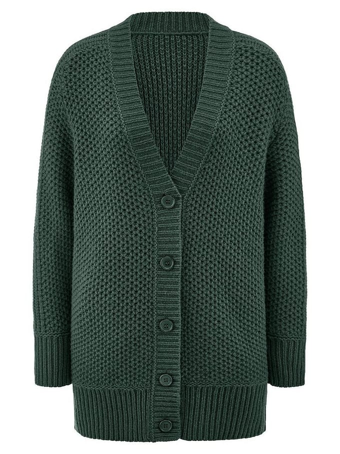 Lang vest in kasjmiermix Van Fadenmeister Berlin turquoise