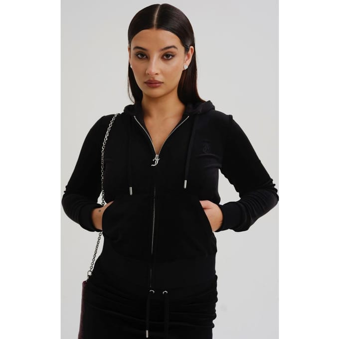 Juicy Couture Robertson Classic Jack Polyester Dames Zwarte Hooded Sweatshirt