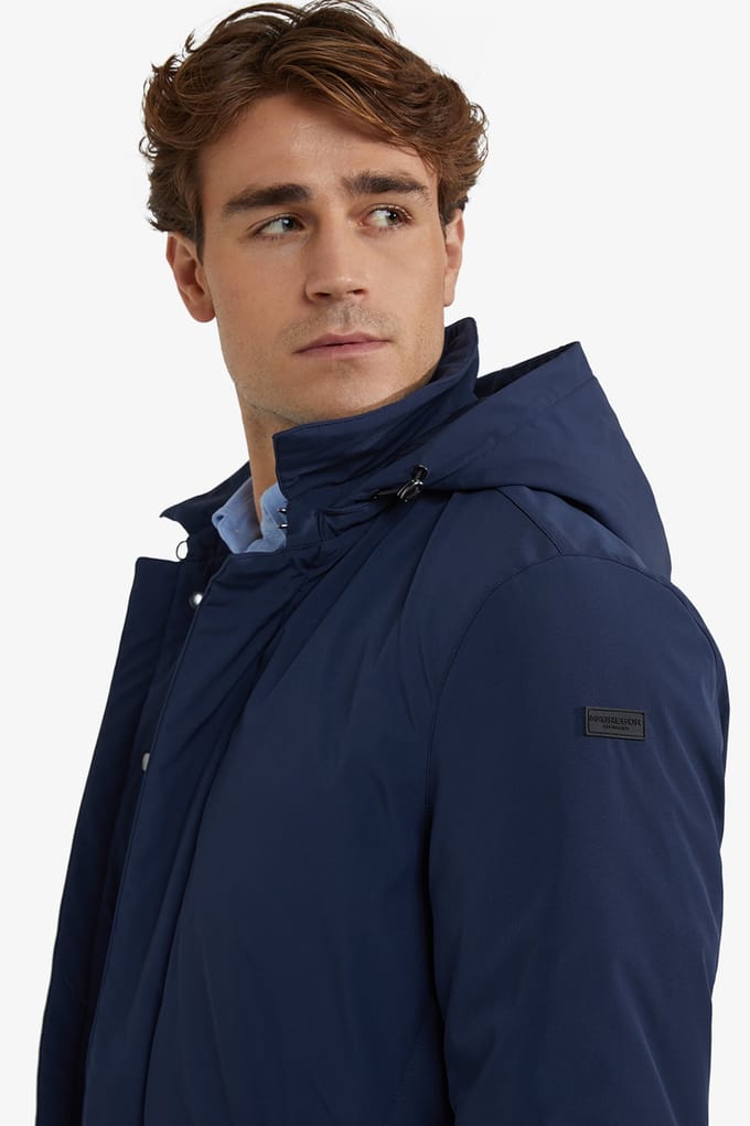 McGregor Hooded Raincoat Navy Size: XXL | Rain Jackets Outlet | Heren | Blauw
