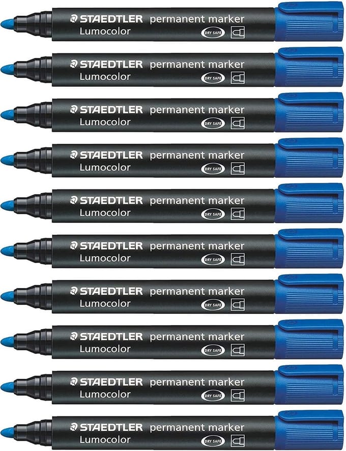 Permanente Stift XL Blauw - Vlekbestendig & Sneldrogend - 2 mm Punt