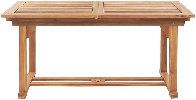 JAVA - Tuintafel - Lichtbruin - 90 x 160/220 cm - Acaciahout
