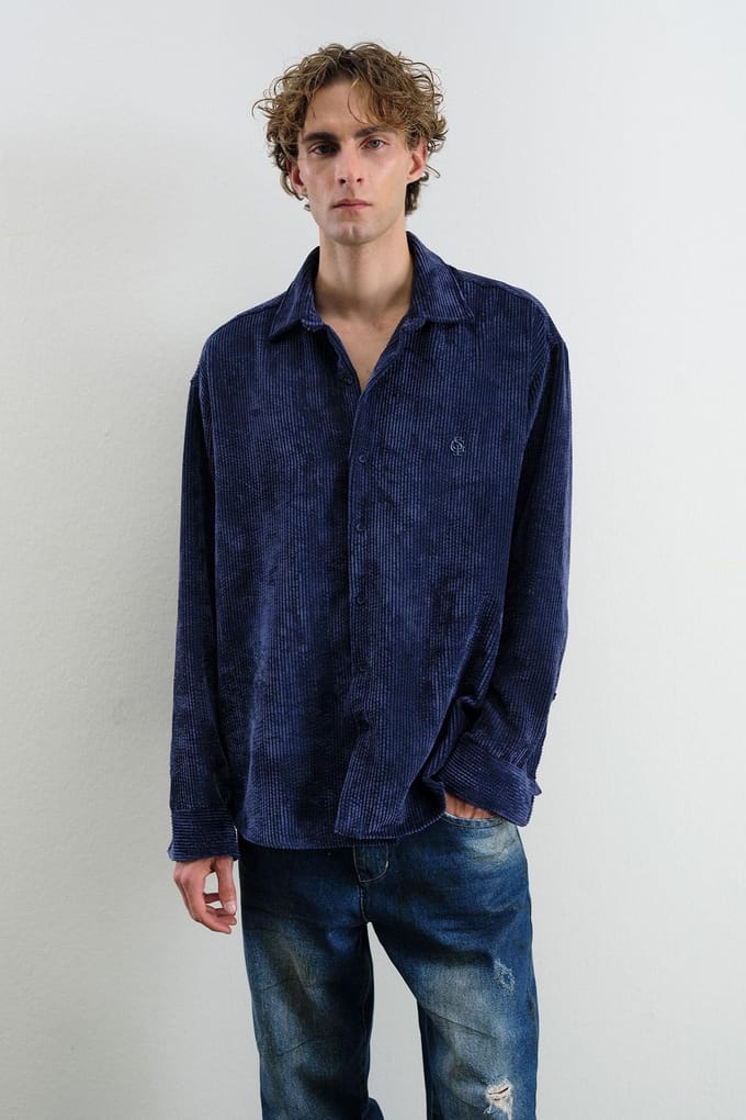Oversized Velours Shirt