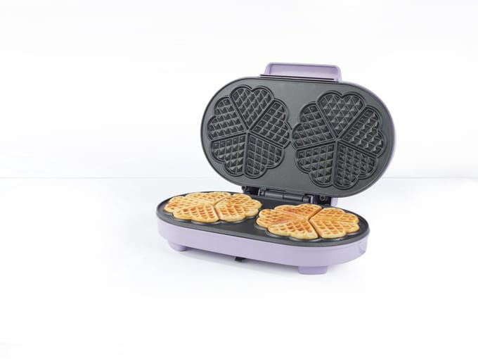 Giles & Posner Dubbele Wafelmachine - Hartvormig - PFAS-vrij