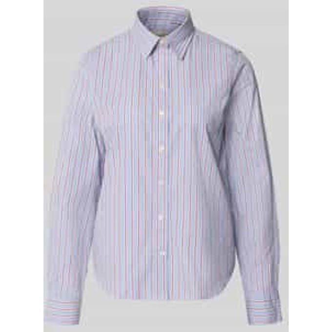 regular fit blouse met lange mouwen van puur katoen