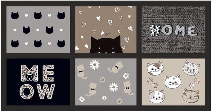 MD Entree - Deurmat - Schoonloopmat - Vision - Cutest Cats - 40 x 80 cm