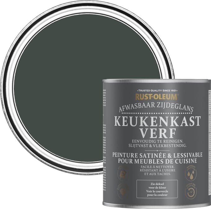 Rust-Oleum Zwart Keukenkastverf Zijdeglans - Avonddiner 750ml