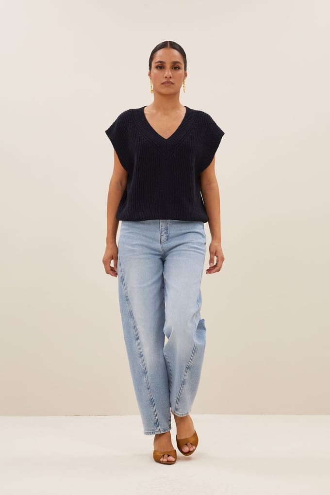 By-Bar Alys Pullover Navy Size: M | Sweaters Outlet | Dames | Blauw