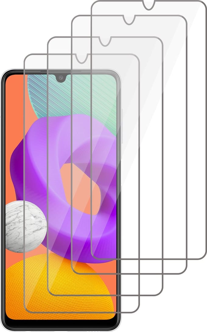Screenprotector geschikt voor Samsung Galaxy M22 - Screen Protector Glas - 4 Stuks