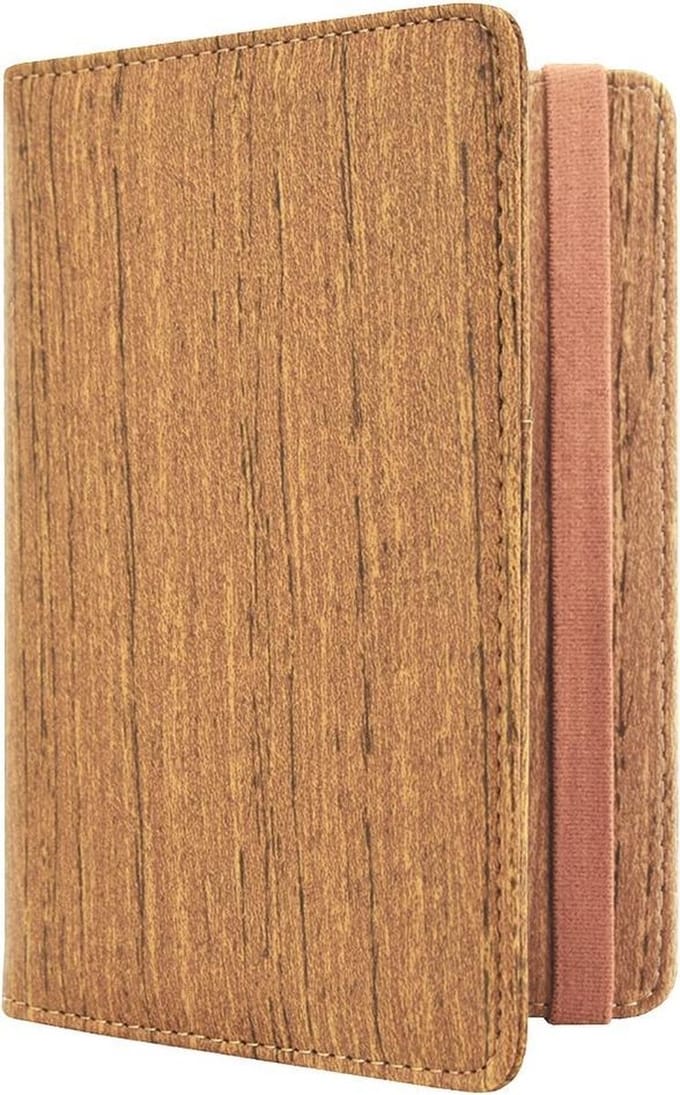 Autopapieren Mapje - 11,7cm x 16,5 cm - Type: D1 Houtpatroon Bruin