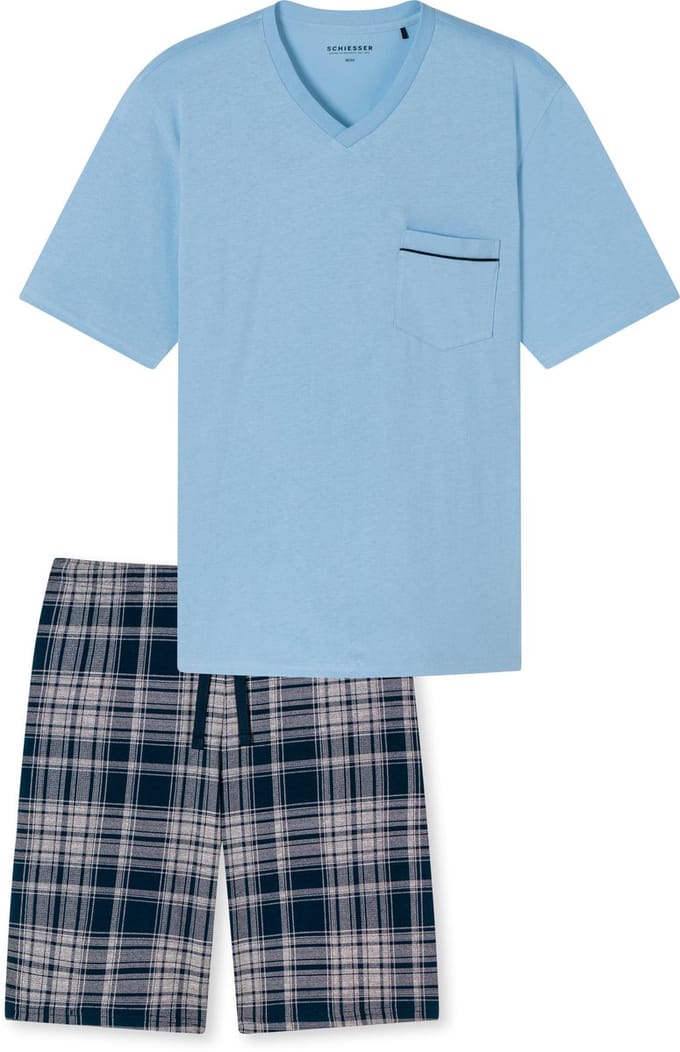 Schiesser Schlafanzug kurz Heren Pyjamaset - Maat S