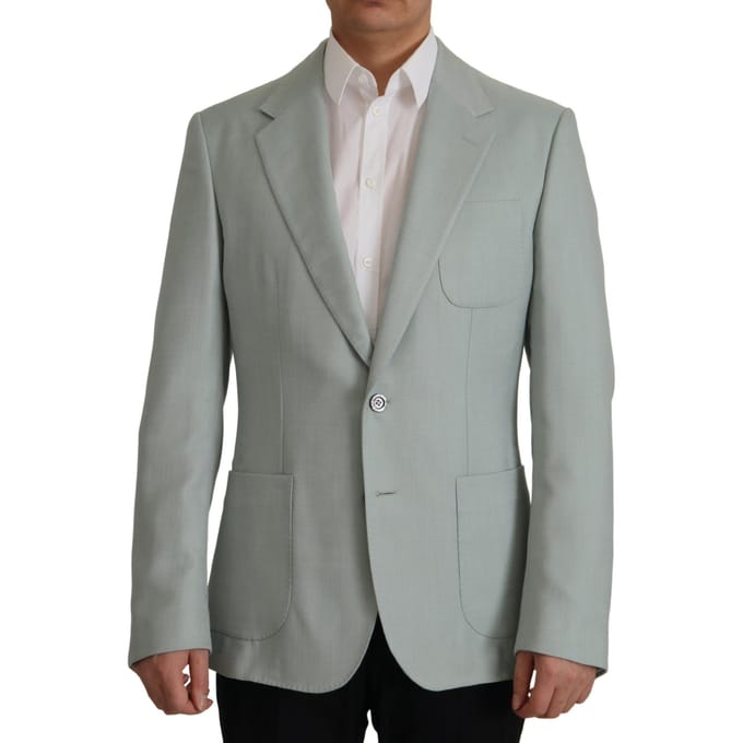 Dolce & Gabbana Lichte Groene Kasjmier Zijde Heren Blazer