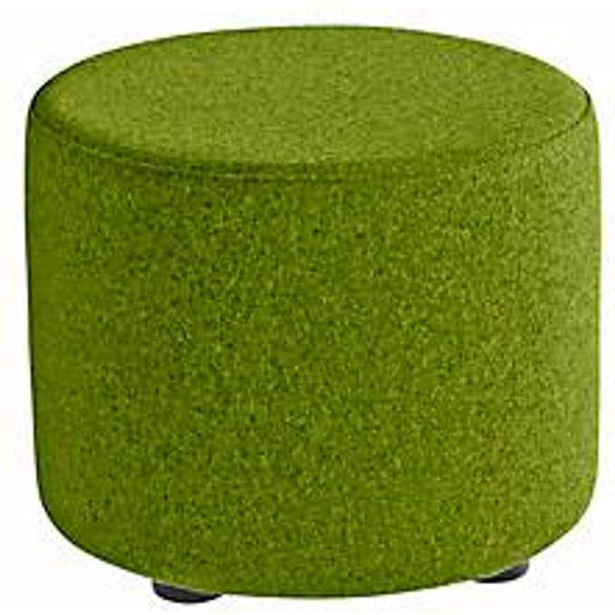 Zitkruk TAPA Round, multiplex, gestoffeerd, bekleding van scheerwol, groen
