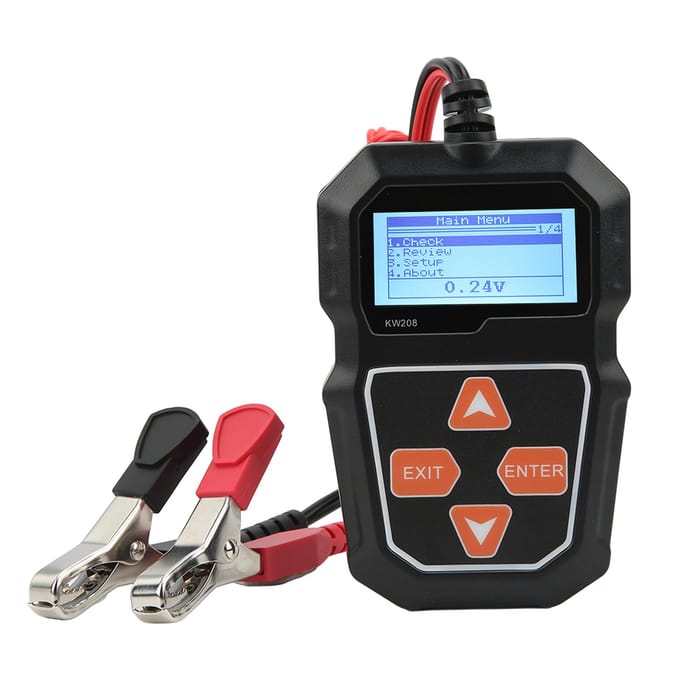 12V Auto Accu Belastingstester Digitale Auto Accu Analyzer Automotive Dynamo Tester voor Vrachtwagen black