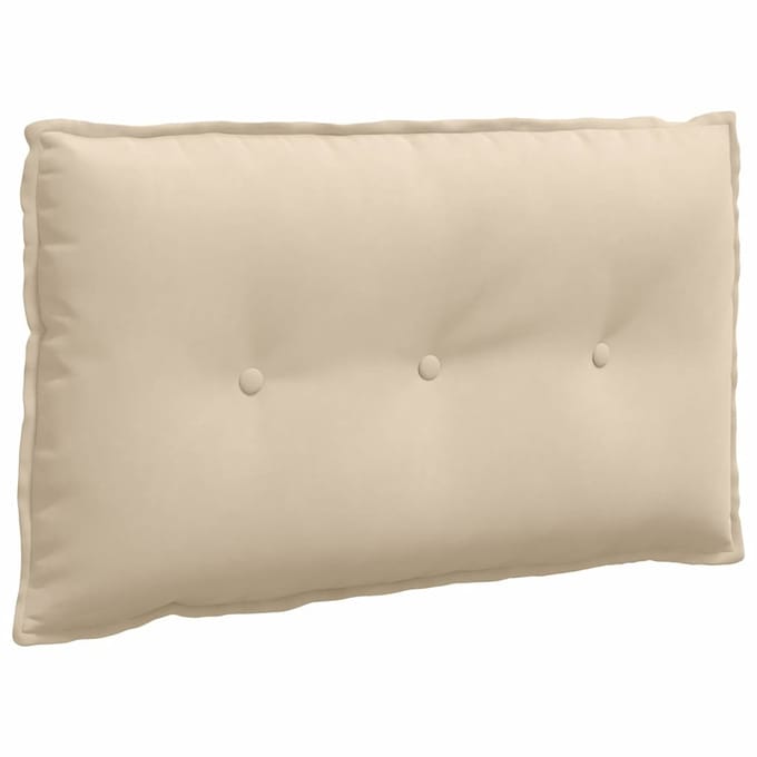 vidaXL - Rugkussen - Crèmekleurig - 80 - x - 50 - cm - Microvezel - Stof