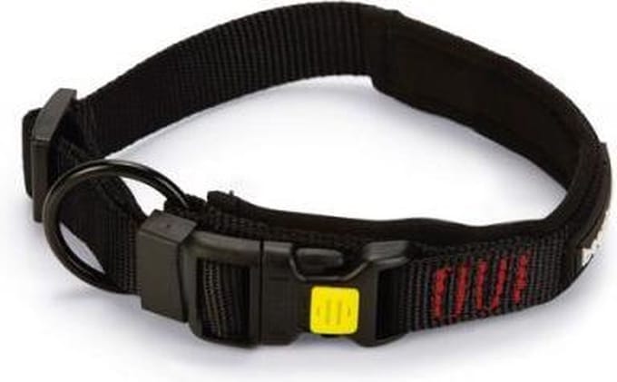 Premium Halsband Parinca Zwart 30-35 cm x 20mm