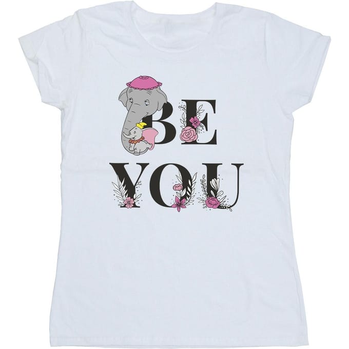 Disney Dames/Dames Dumbo Be You Katoenen T-Shirt (Wit)