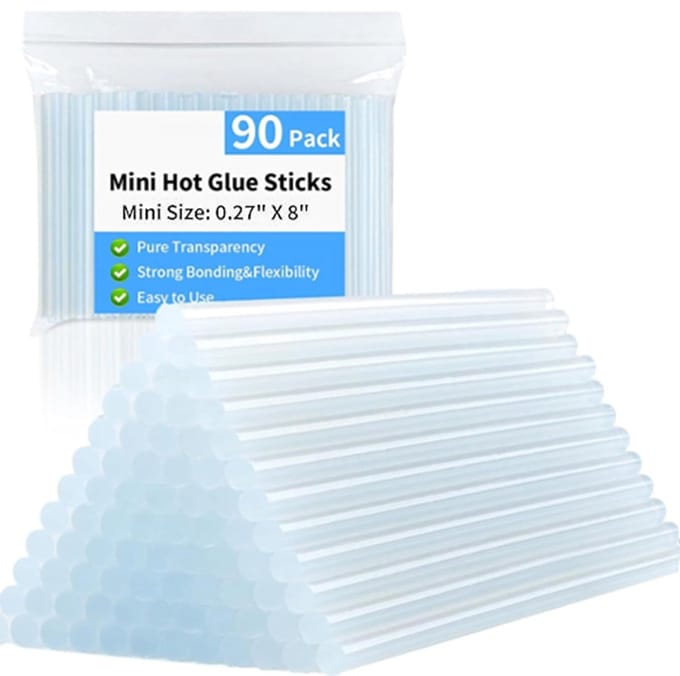 Mini Lijmsticks - Knutsel Lijm - Hobby & Decoratie - 90 Stuks Transparant - 0.7 x 20 cm