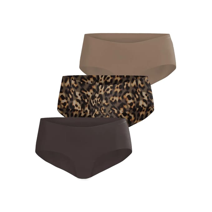 Björn Borg dames Invisible Hipster - heupslip (3-pack) - bruin - print - bruin