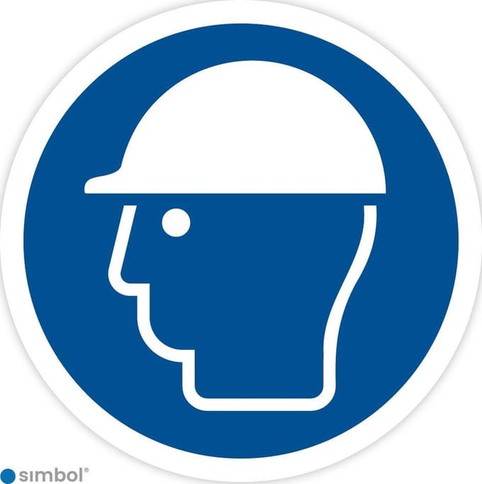 Simbol - Stickers Veiligheidshelm (M014) - Duurzame Kwaliteit - Formaat ø 20 cm.