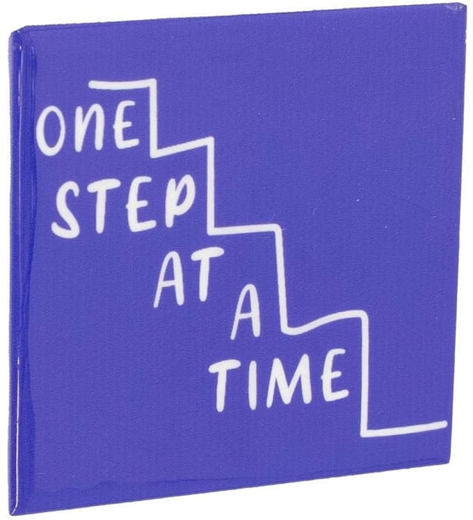 Tegeltje One step at a time - Inspirerende decoratie - Perfect cadeau