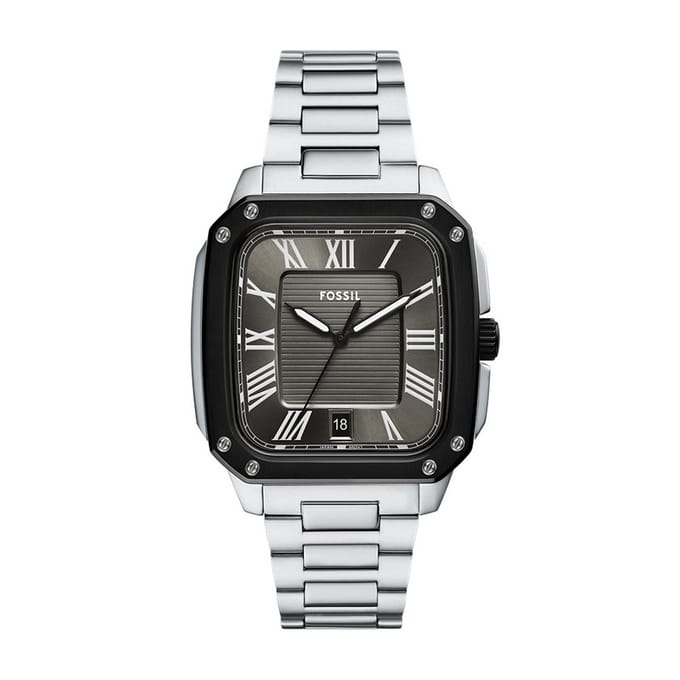 Fossil CROSBY Heren Horloge 42 mm - Zilverkleurig