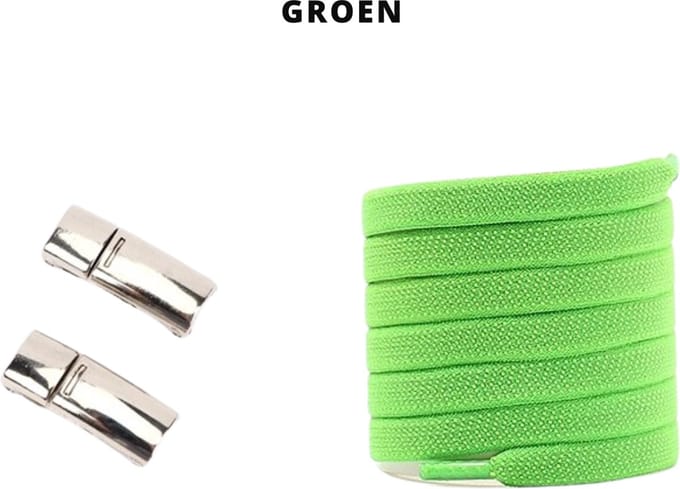Beste Veters - Veters - Veters elastische - Veters Magnetische - Schoenaccessoires - Veters 100 cm - Veters groen