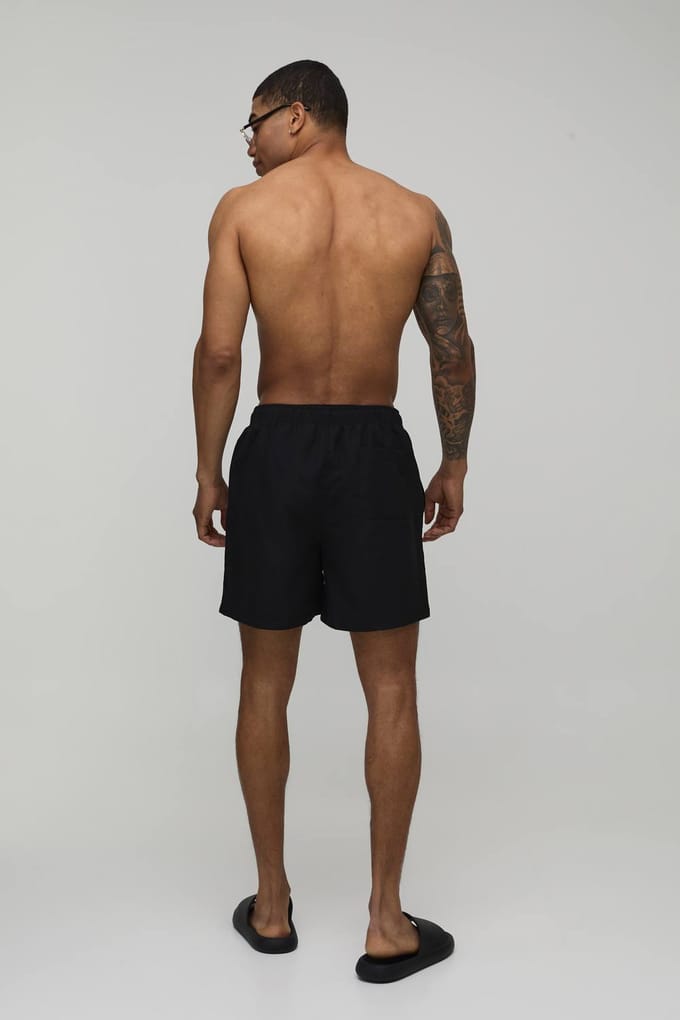 Mid Length BM Autograph Swim Short | Black | Size Medium